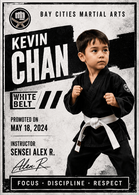 Martial Arts Signature 1 template