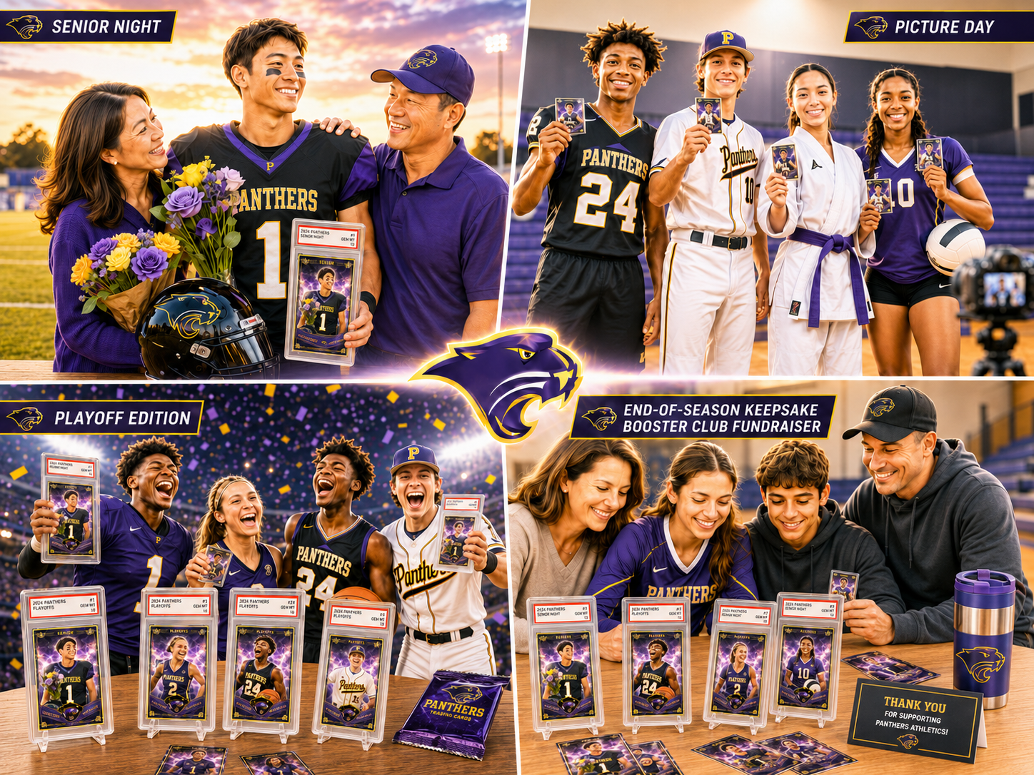 Custom trading cards for baseball, basketball, soccer, football, hockey, tennis, swimming, water polo, volleyball, track and more